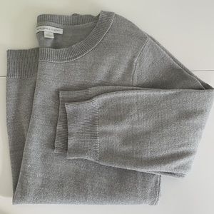 Silver/Grey New York & Company Light Mid Sleeve Sweater